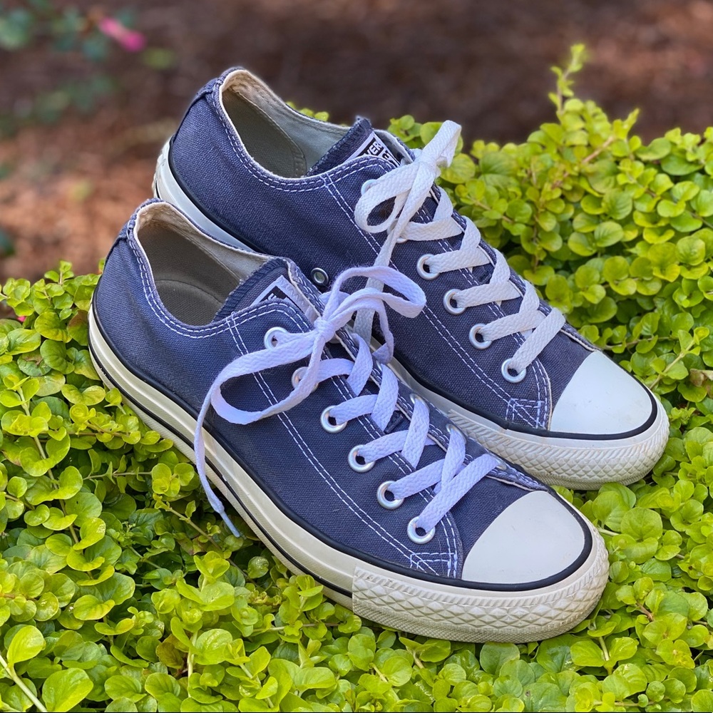 Navy Blue Converse All Star Low Tops